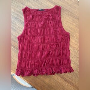 Elegant Burgundy Sleeveless Top